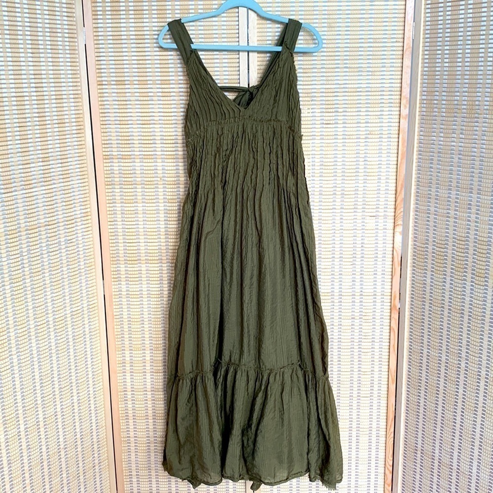 Free People Frankie Pintuck Maxi Dress Size Small, oversized - Picture 2 of 16